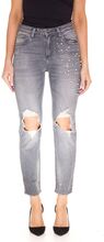LTB Lina Damen Baumwoll-Hose High Waist Jeans in Zigaretten-Form 51049 13875 50887 Grau