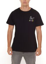 GRIND Inc This Way Tee Herren Sommer-Shirt mit Slogan-Print auf Brust Baumwoll-T-Shirt GITR004 Schwarz