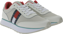 TOMMY JEANS Retro Runner Damen lässige Low-Top Sneaker mit Logo-Patch Turn-Schuhe EN0EN02054-YBI Beige