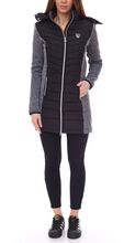 KangaROOS Damen modische Outdoor-Jacke stylische Übergangs-Jacke mit abnehmbarer Kapuze 99391353 Schwarz/Grau