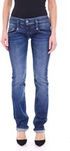 Herrlicher Pitch Damen Jeans Denim-Hose im 5-Pocket-Style mit Zierknöpfen 41937822 Blau