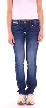 Herrlicher Piper StOrgan Damen Jeans Denim-Hose im 4-Pocket-Style mit Zierknöpfen 96135956 Blau