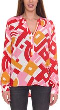 Aniston CASUAL Damen modische Sommer-Bluse mit Allover-Muster 39002864 Bunt