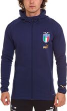 PUMA FIGC Coach Herren Sweat-Jacke Trainings-Jacke Italien Fanwear 767108 13 Dunkelblau