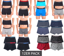 12er Pack TRUE style Herren Boxershorts nachhaltige Retro-Shorts aus Baumwolle Schwarz, Grau, Blau, Rot in verschiedenen Packs