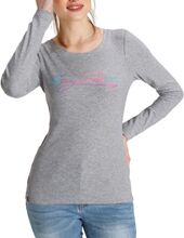 KangaROOS Damen Sweatshirt mit Logo-Schriftzug auf der Front Langarm-Shirt 58583861 Grau