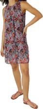 Aniston SELECTED Damen Mini-Kleid mit Allover Blumen-Print dünnes Sommer-Kleid 74671226 Schwarz/Rot/Lila