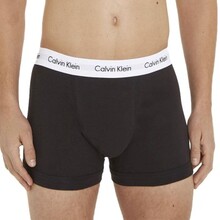 Calvin Klein 3P Cotton Stretch Trunks Sort/Hvid bomuld Small Herre