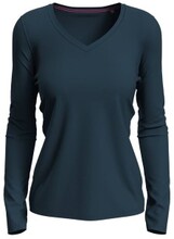 Stedman Claire V-neck Long Sleeve Marin ringspunnen bomull Small Dam