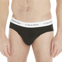 Calvin Klein 3P Cotton Stretch Hip Brief Sort bomuld Small Herre