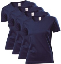 Stedman 4P Classic Women T-shirt Marineblå bomuld X-Small Dame