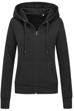 Stedman Active Hooded Sweatjacket For Women Sort Small Dame