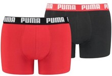Puma 2P Basic Boxer Sort/Rød bomuld XX-Large Herre