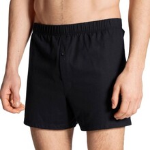 Calida Cotton Code Boxer Shorts With Fly Sort bomuld Small Herre