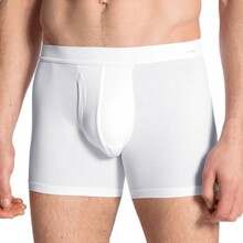 Calida Cotton Code Boxer Brief With Fly Hvid bomuld Small Herre