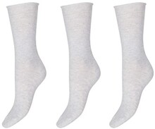 Decoy Strømper 3P Thin Comfort Top Socks Lysegrå Strl 37/41 Dame
