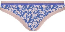Calvin Klein Bottoms Up Refresh Thong Blau Polyamid Small Damen
