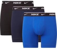 Nike 3P Everyday Essentials Cotton Stretch Boxer Sort/Blå bomuld Small Herre