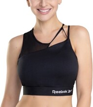 Reebok Bh Alura Cut Out Crop Top Sort polyester Small Dame