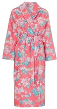 Damella Printed Terry Velour Robe Bringebærrød Small Dame