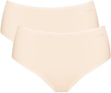 Sloggi Truser 2P Go High Waist Brief Pudder bomull Small Dame