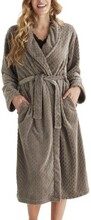 Damella Jaquard Fleece Robe Brun polyester Medium Dame