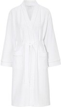 Damella Waffle Knit Robe Hvid bomuld Small Dame