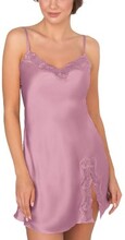 Lady Avenue Pure Silk Slip With Lace Rosa silke Small Dame