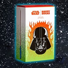 Happy socks Strømper 3P Star Wars Yoda And Vader Gift Box Svart bomull Str 36/40