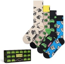 Happy Sock Happy Animals Socks Gift Set Strømper 4P Flerfarvet Str 41/46