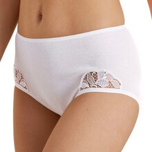 Calida Truser Cotton Desire Midi Brief Hvit bomull Small Dame