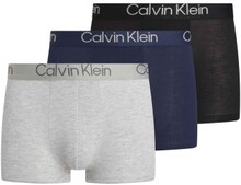 Calvin Klein 3P Ultra Soft Modern Trunks Svart/Blå modal Medium Herre