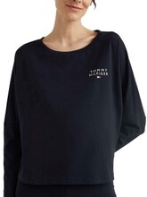 Tommy Hilfiger Original Long Sleeve Lounge T Shirt Marineblå bomuld Small Dame