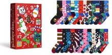Happy Sock Advent Calendar Socks Gift Set Strømper 24P Flerfarvet bomuld Str 41/46