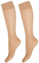 Decoy Strømper 2P Soft Lux 15 DEN Knee-high Socks Sand polyamid One Size Dame