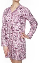 Damella Woven Viscose Nightshirt Rosa Mønster viskose Small Dame