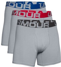 Under Armour 3P Charged Cotton 6in Boxer Grå Medium Herre