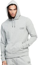 Frank Dandy Unisex Solid Hoodie Gråmelerad bomull Small Herre