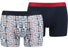 Levis 2P Base Seasonal Boxer Blå Mønster bomull Medium Herre