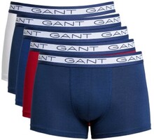 Gant 5P Basic Trunks Marine/Rød bomuld Large Herre