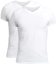 Gant 2P Basic V-Neck T-Shirt Vit bomull X-Large Herr