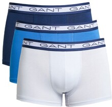 Gant 3P Basic Cotton Trunks Blå/Hvid bomuld Large Herre