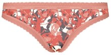 Calvin Klein Truser Bottoms Up Refresh Thong Orange mønster polyamid Small Dame