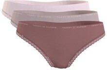Tommy Hilfiger Truser 3P Lace Brief Rosa/Grå Small Dame