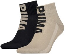 Puma Strømper 2P Men Logo Quarter Socks Sand Str 39/42 Herre