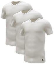 adidas 3P Active Flex Cotton V-Neck T-Shirt Hvit bomull Small Herre