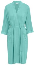 Damella Viscose Plain Lace Robe Aqua viskose Small Dame