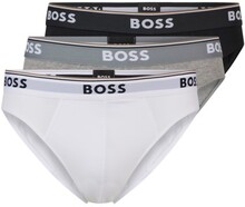 BOSS 3P Power Brief Sort/Hvid bomuld Medium Herre