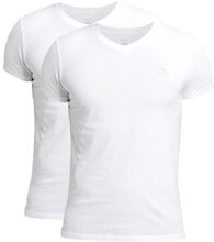 Gant 2P Basic V-Neck T-Shirt Svart/Vit bomull Small Herr