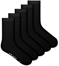 Frank Dandy Strumpor 5P Bamboo Solid Crew Socks Svart Strl 41/46